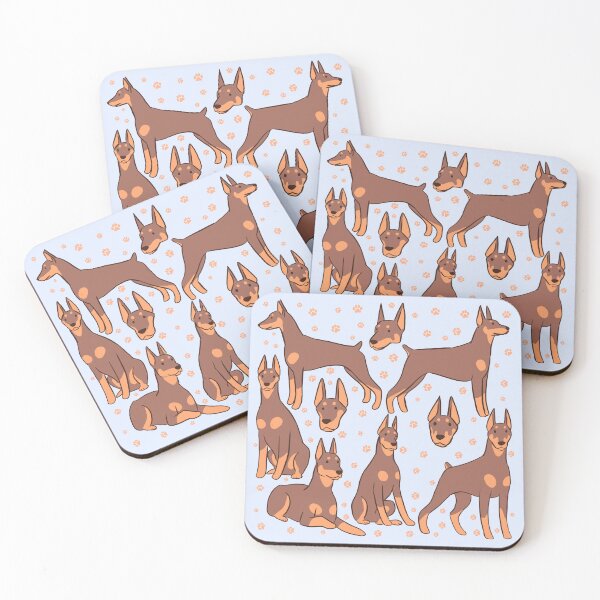 Item preview, Cute Doberman illustration pattern  designed and sold by Yarafantasyart.
