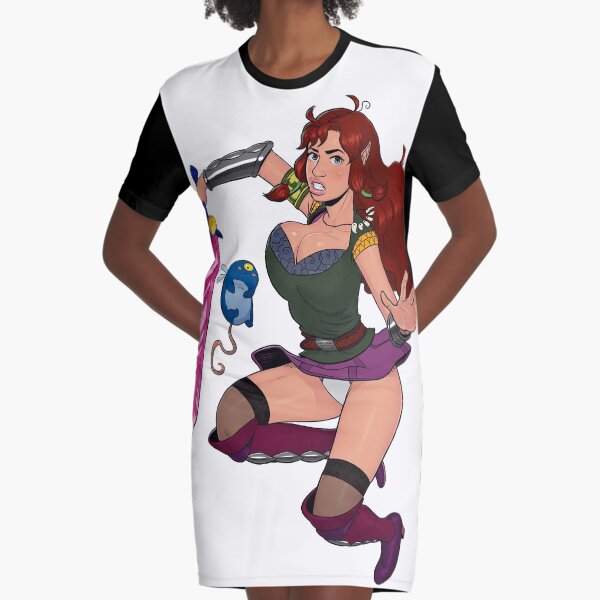 Lusty Attack - Full colour Graphic T-Shirt Dress