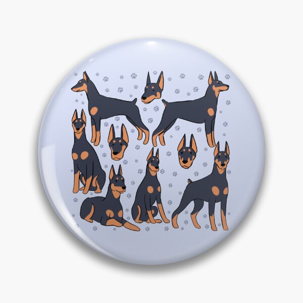 Item preview, Cute Doberman illustration pattern designed and sold by Yarafantasyart.