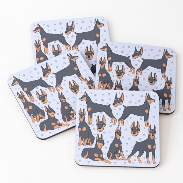 Item preview, Cute Doberman illustration pattern designed and sold by Yarafantasyart.