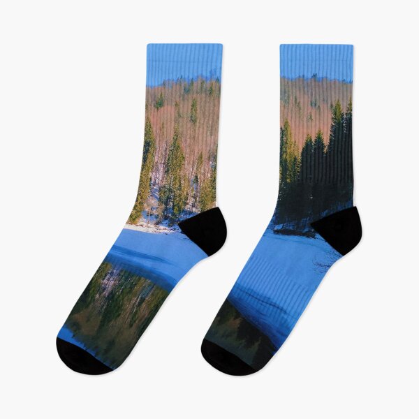 Item preview, frozen lake and fir trees designed and sold by danielpanainte.