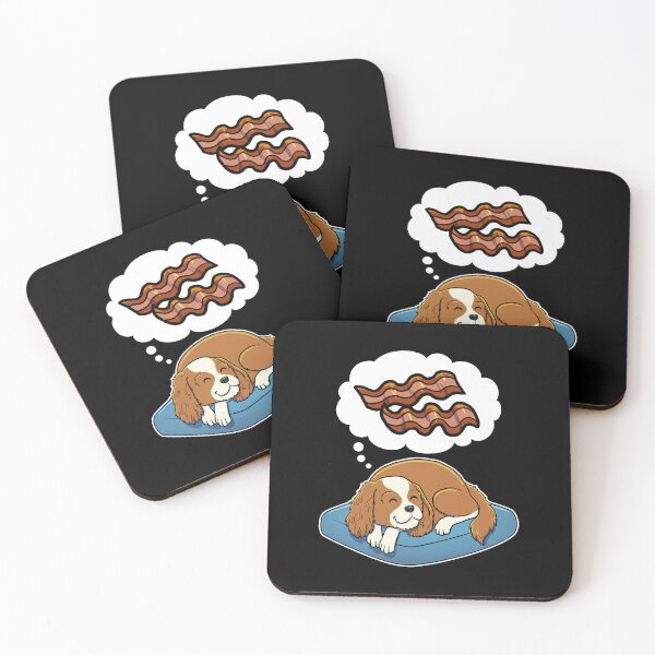 Item preview, Cavalier King Charles Spaniel dreaming about Bacon designed and sold by DoggieDelights.