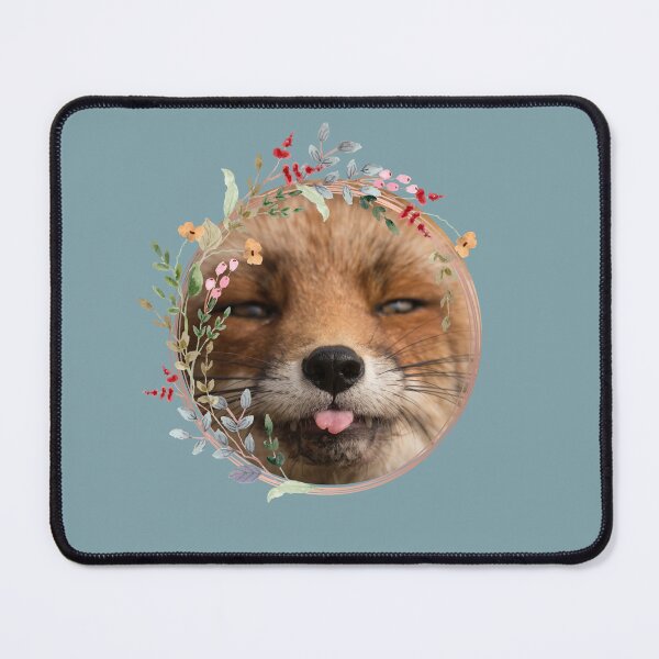 Item preview, Fox and Floral Watercolor, Funny Red Fox Face, Cute Red Fox Cub, Foxcub designed and sold by Flowerartlovers.