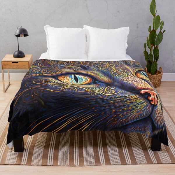 Item preview, Psychedelic portrait of a cat face designed and sold by RK - Shop.