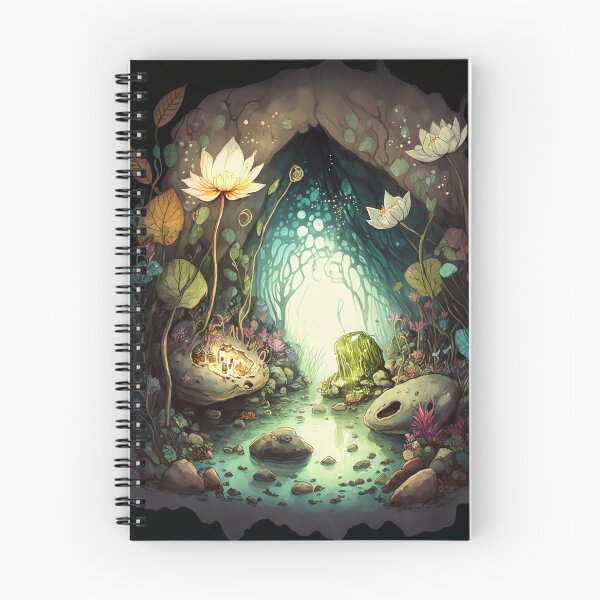 Item preview, Magical Cavern Oasis Fantasy Illustration designed and sold by peachycrossing.