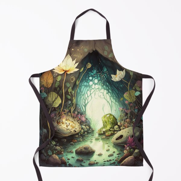 Item preview, Magical Cavern Oasis Fantasy Illustration designed and sold by peachycrossing.