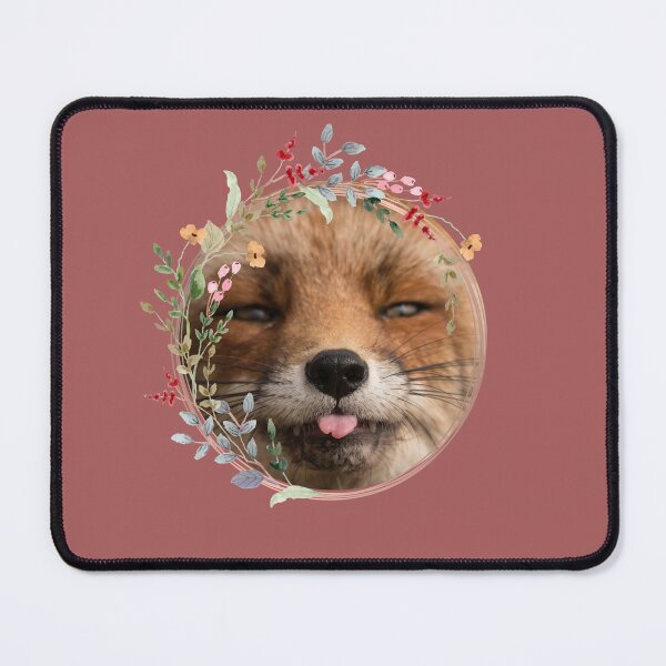 Item preview, Fox and Floral Watercolor, Funny Red Fox Face, Cute Red Fox Cub, Foxcub designed and sold by Flowerartlovers.