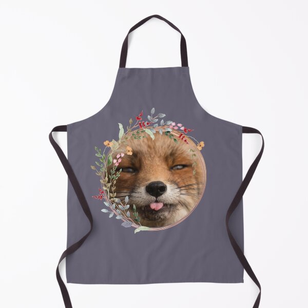 Item preview, Fox and Floral Watercolor, Funny Red Fox Face, Cute Red Fox Cub, Foxcub designed and sold by Flowerartlovers.