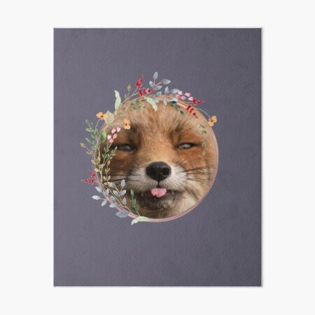 Item preview, Fox and Floral Watercolor, Funny Red Fox Face, Cute Red Fox Cub, Foxcub designed and sold by Flowerartlovers.