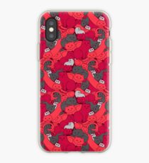 Purrrfect Pattern (Red) iPhone Case