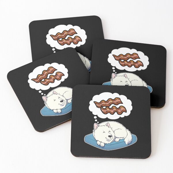 Item preview, Samoyed dreaming about Bacon designed and sold by DoggieDelights.