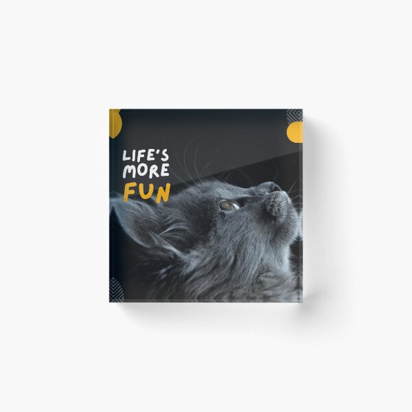 Item preview, #Lif's more fun/Funny cat designed and sold by neoformstudio.