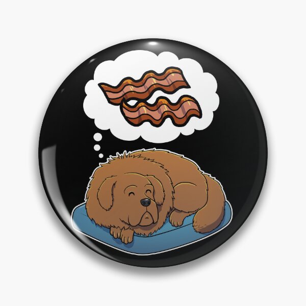 Item preview, Tibetan Mastiff dreaming about Bacon designed and sold by DoggieDelights.