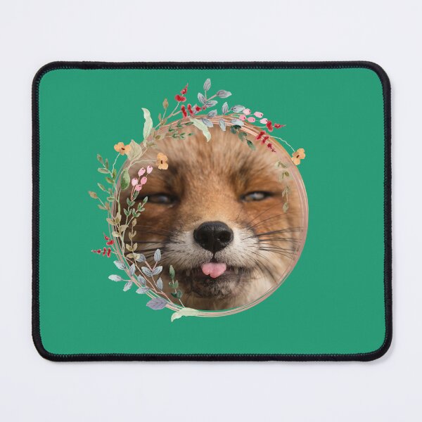 Item preview, Fox and Floral Watercolor, Funny Red Fox Face, Cute Red Fox Cub, Foxcub designed and sold by Flowerartlovers.