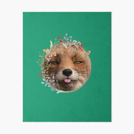 Item preview, Fox and Floral Watercolor, Funny Red Fox Face, Cute Red Fox Cub, Foxcub designed and sold by Flowerartlovers.