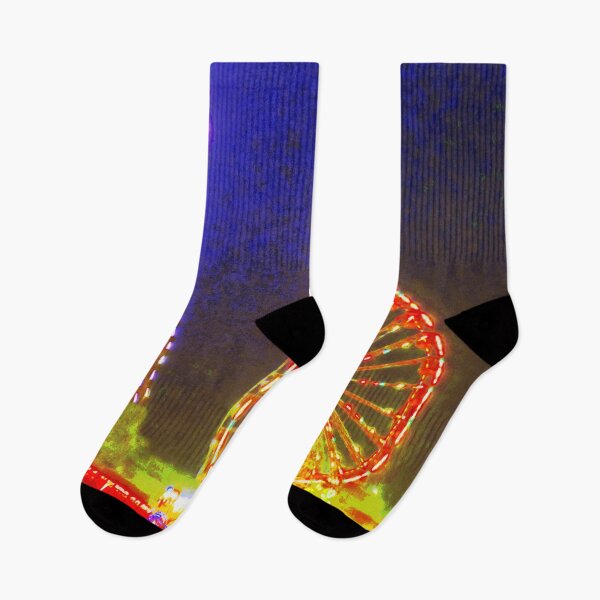 Item preview, Blackpool Beach Lights at Night, Red, Gold and Blue designed and sold by Andrew Morrell.