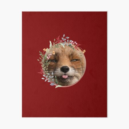 Item preview, Fox and Floral Watercolor, Funny Red Fox Face, Cute Red Fox Cub, Foxcub designed and sold by Flowerartlovers.