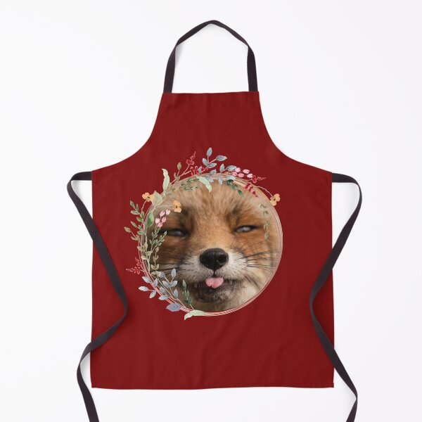 Item preview, Fox and Floral Watercolor, Funny Red Fox Face, Cute Red Fox Cub, Foxcub designed and sold by Flowerartlovers.