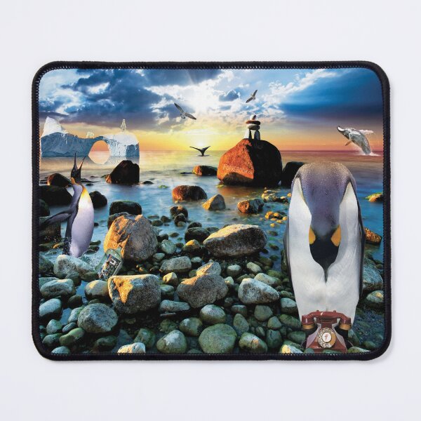 Item preview, Penguin With RedFone and Penguin With Message In A Bottle from Fonebook designed and sold by Fonebook.