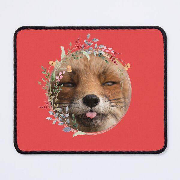 Item preview, Fox and Floral Watercolor, Funny Red Fox Face, Cute Red Fox Cub, Foxcub designed and sold by Flowerartlovers.