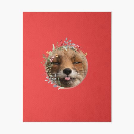 Item preview, Fox and Floral Watercolor, Funny Red Fox Face, Cute Red Fox Cub, Foxcub designed and sold by Flowerartlovers.