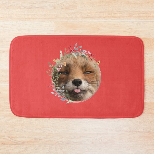 Item preview, Fox and Floral Watercolor, Funny Red Fox Face, Cute Red Fox Cub, Foxcub designed and sold by Flowerartlovers.