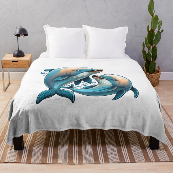 Aperçu de l'œuvre Deux dauphins créée et vendue par ArtElephant.