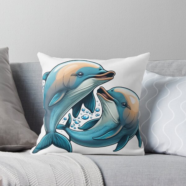 Aperçu de l'œuvre Deux dauphins créée et vendue par ArtElephant.
