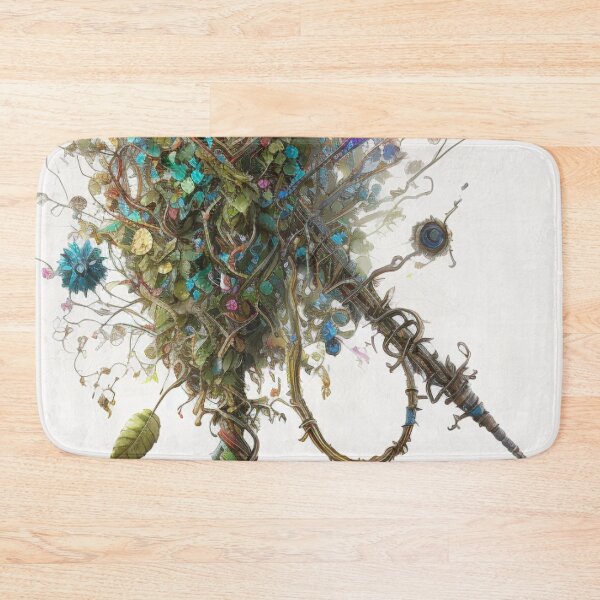 Item preview, Totem containing feathers and moss and vines and petals and leaves designed and sold by artfullyprompt.