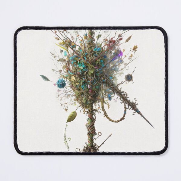 Item preview, Totem containing feathers and moss and vines and petals and leaves designed and sold by artfullyprompt.