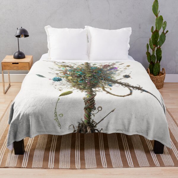 Item preview, Totem containing feathers and moss and vines and petals and leaves designed and sold by artfullyprompt.