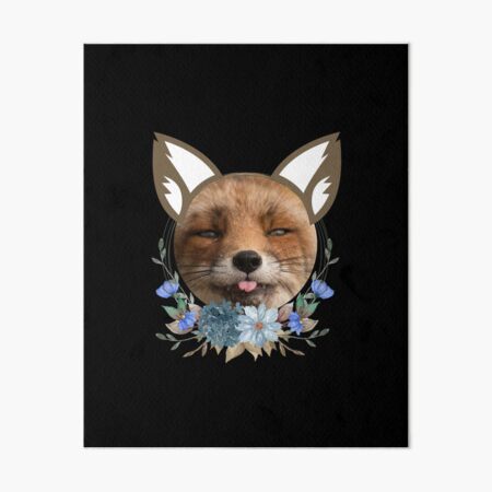 Item preview, Fox and Floral Watercolor, Funny Red Fox Face, Cute Red Fox Cub, Foxcub designed and sold by Flowerartlovers.