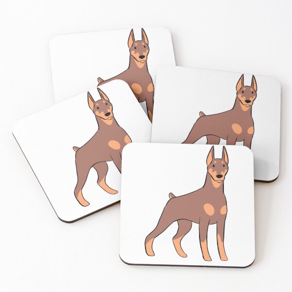 Item preview, Doberman illustration red and tan designed and sold by Yarafantasyart.