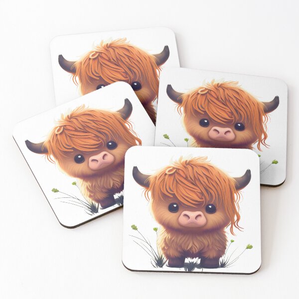 Item preview, Highland Cow Cute Brown Fluffy designed and sold by peachycrossing.