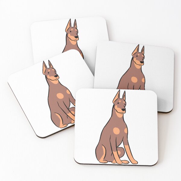 Item preview, Doberman illustration red and tan designed and sold by Yarafantasyart.