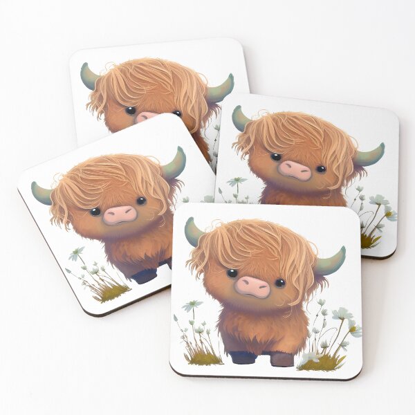 Item preview, Highland Cow Cute Brown Fluffy designed and sold by peachycrossing.