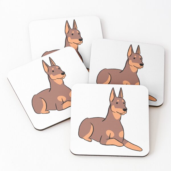 Item preview, Doberman illustration red and tan designed and sold by Yarafantasyart.