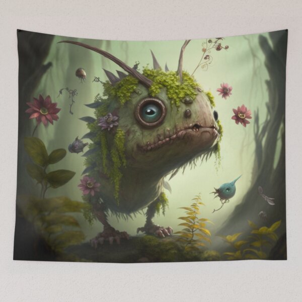 Item preview, Woodland creature, female with flowers and other fae designed and sold by artfullyprompt.