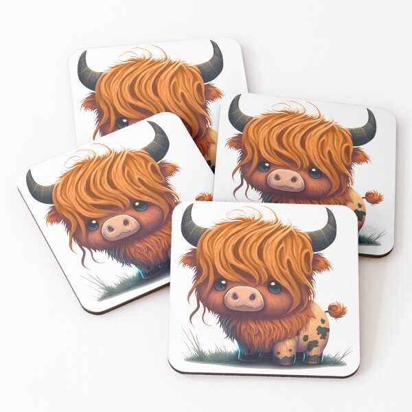 Item preview, Highland Cow Cute Brown Fluffy designed and sold by peachycrossing.