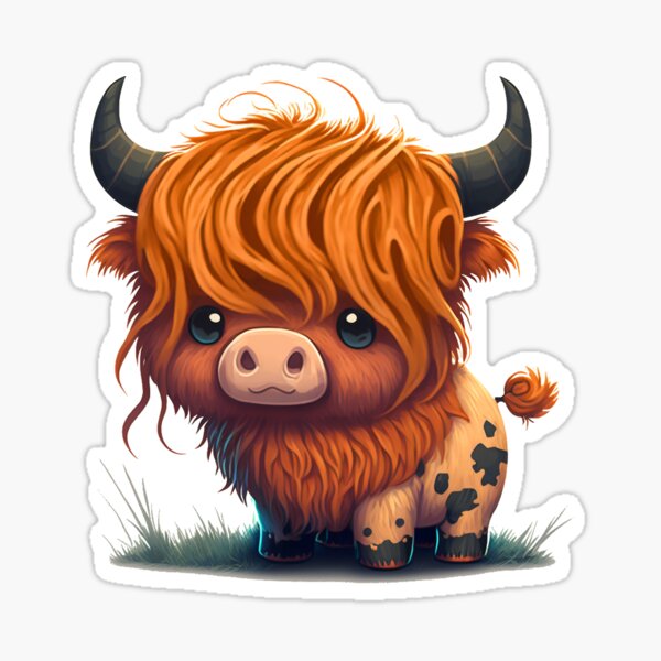 Item preview, Highland Cow Cute Brown Fluffy designed and sold by peachycrossing.