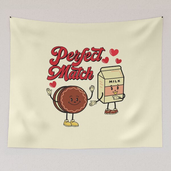Item preview, Perfect match valentine cute retro vintage Valentine design designed and sold by ArtfulGiftShop.