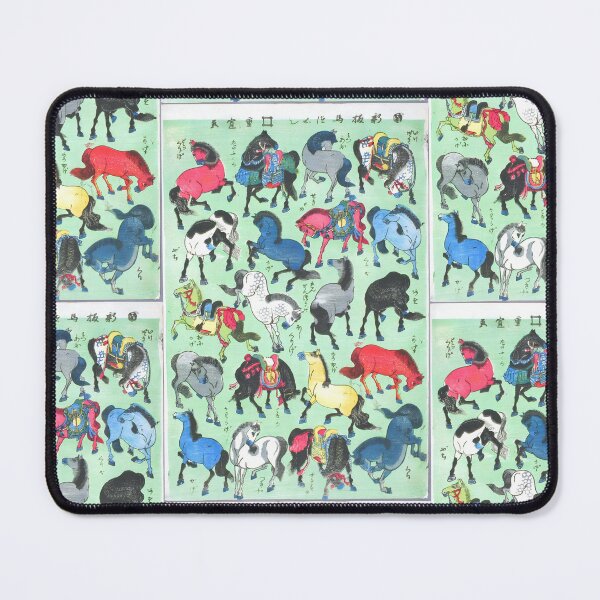 Item preview, Hiroshige II Horses  Japanese Woodblock   Utagawa Hiroshige  designed and sold by TeeARTHY.