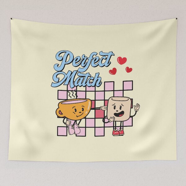 Item preview, Perfect match valentine cute retro vintage Valentine design designed and sold by ArtfulGiftShop.