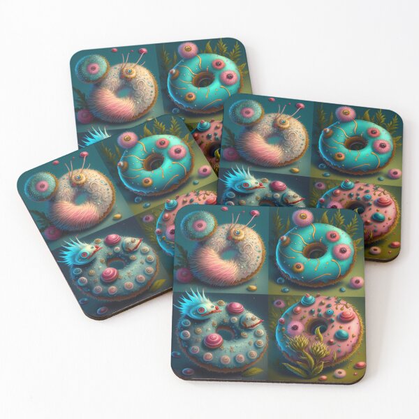 Item preview, Botanical Donuts in pinks and greens designed and sold by artfullyprompt.
