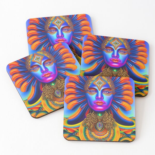 Item preview, Techno-Shaman (25) - Trippy Psychedelic Art designed and sold by TheThirdEye.