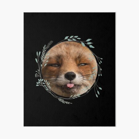 Item preview, Fox and Floral Watercolor, Funny Red Fox Face, Cute Red Fox Cub, Foxcub designed and sold by Flowerartlovers.