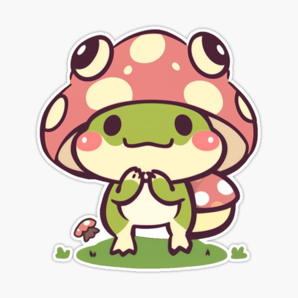 Frog with Red Mushroom Hat