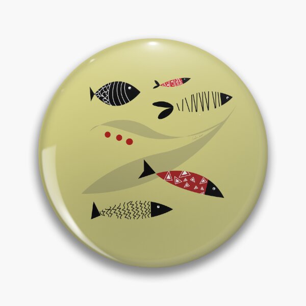 Item preview, Retro 50’s ocean scene for wild open water swimmers, deep sea divers.  Caroline Laursen Original designed and sold by Caroline Laursen.
