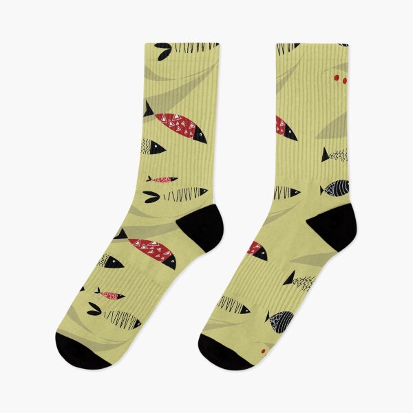 Item preview, Retro 50’s ocean scene for wild open water swimmers, deep sea divers.  Caroline Laursen Original designed and sold by Caroline Laursen.