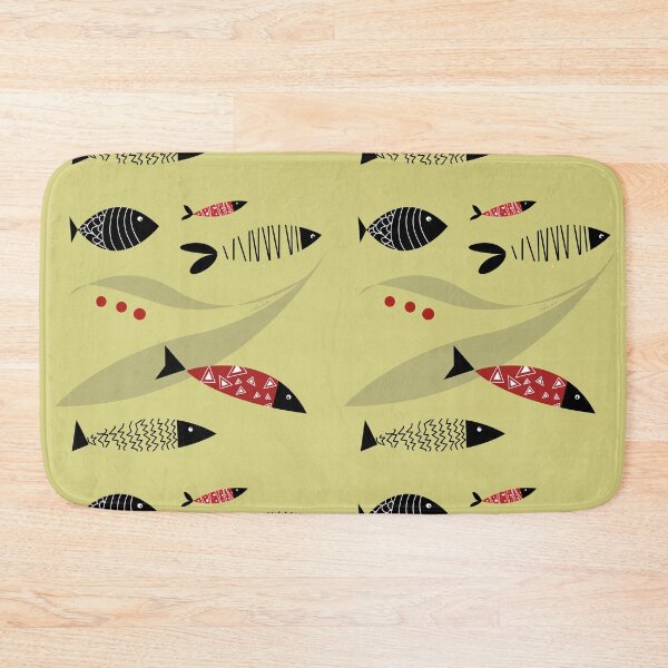 Item preview, Retro 50’s ocean scene for wild open water swimmers, deep sea divers.  Caroline Laursen Original designed and sold by Caroline Laursen.